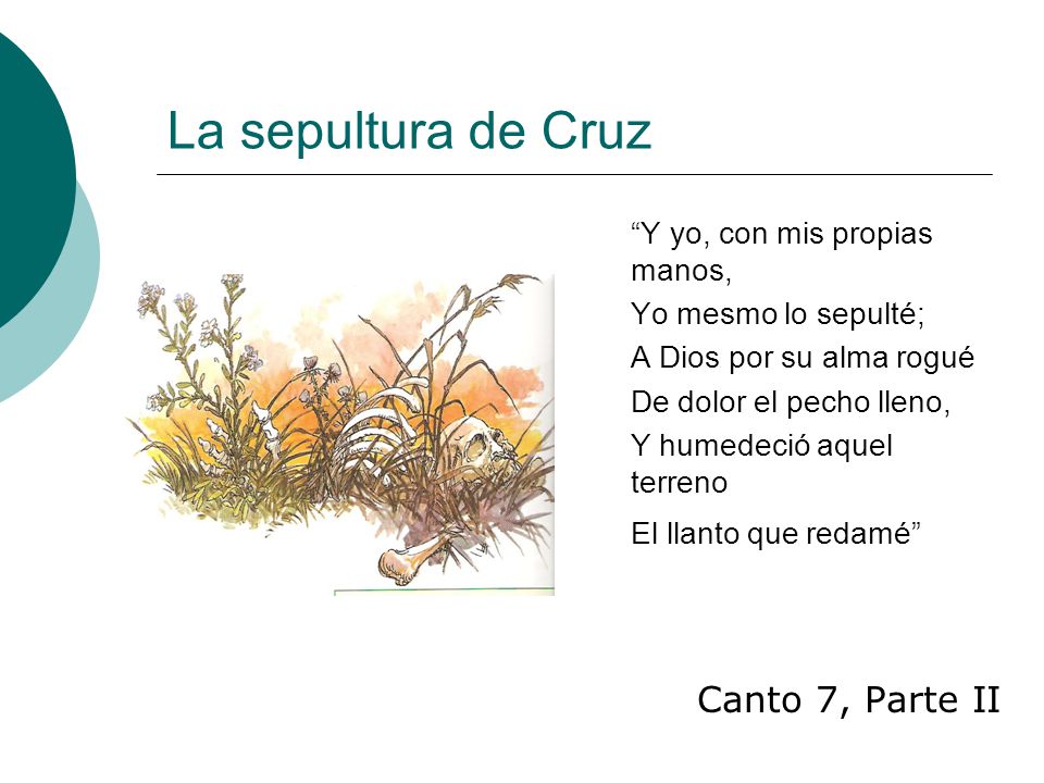 La sepultura de Cruz Canto 7, Parte II Y yo, con mis propias manos,