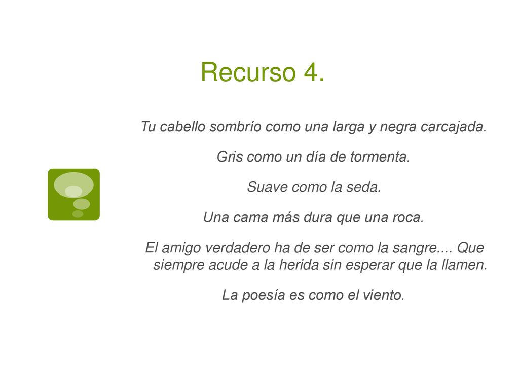 Recurso 4. Tu cabello sombrío como una larga y negra carcajada.