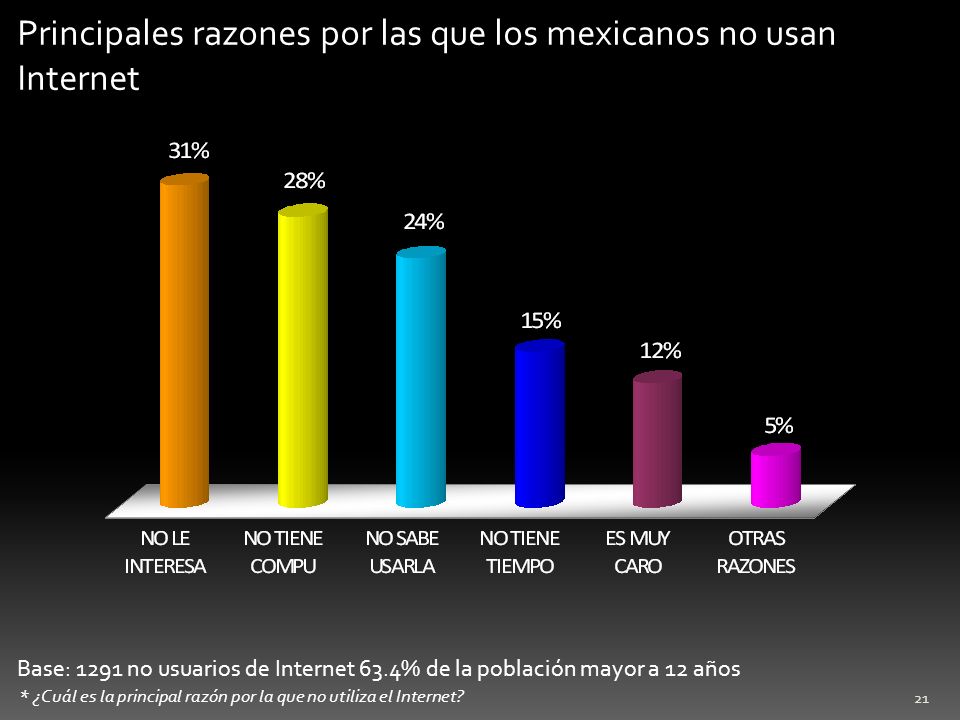 Principales razones por las que los mexicanos no usan Internet