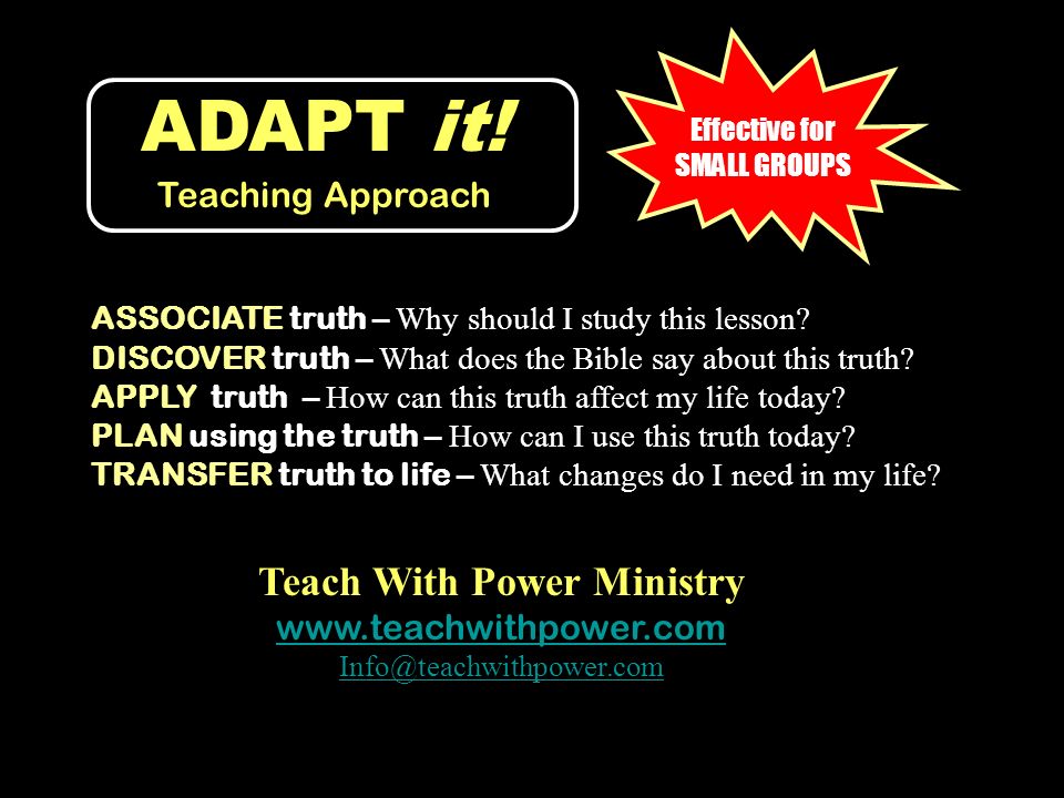ADAPT it! Teaching Approach