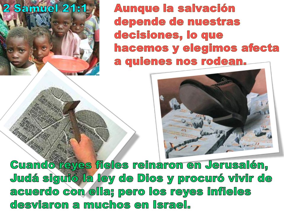 Aunque la salvación depende de nuestras decisiones, lo que hacemos y elegimos afecta a quienes nos rodean.