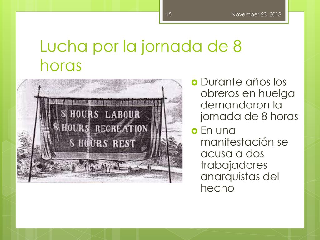 Lucha por la jornada de 8 horas