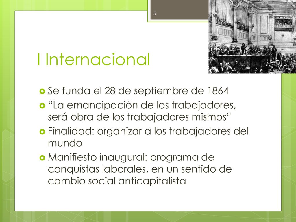I Internacional Se funda el 28 de septiembre de 1864