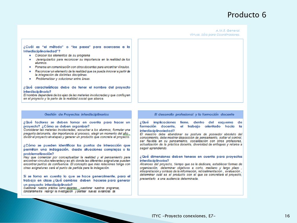 Producto 6 ITYC -Proyecto conexiones, E7-