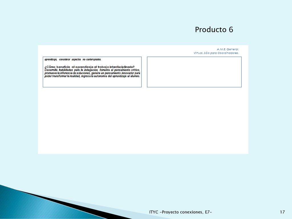 Producto 6 ITYC -Proyecto conexiones, E7-
