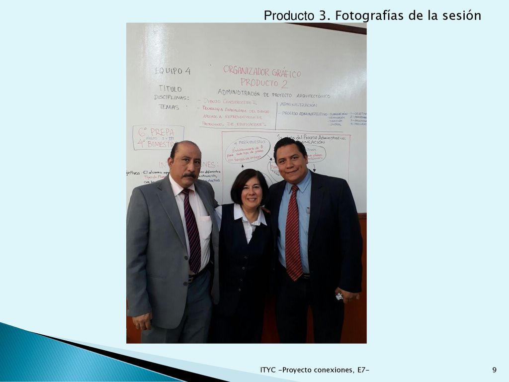 Producto 3. Fotografías de la sesión