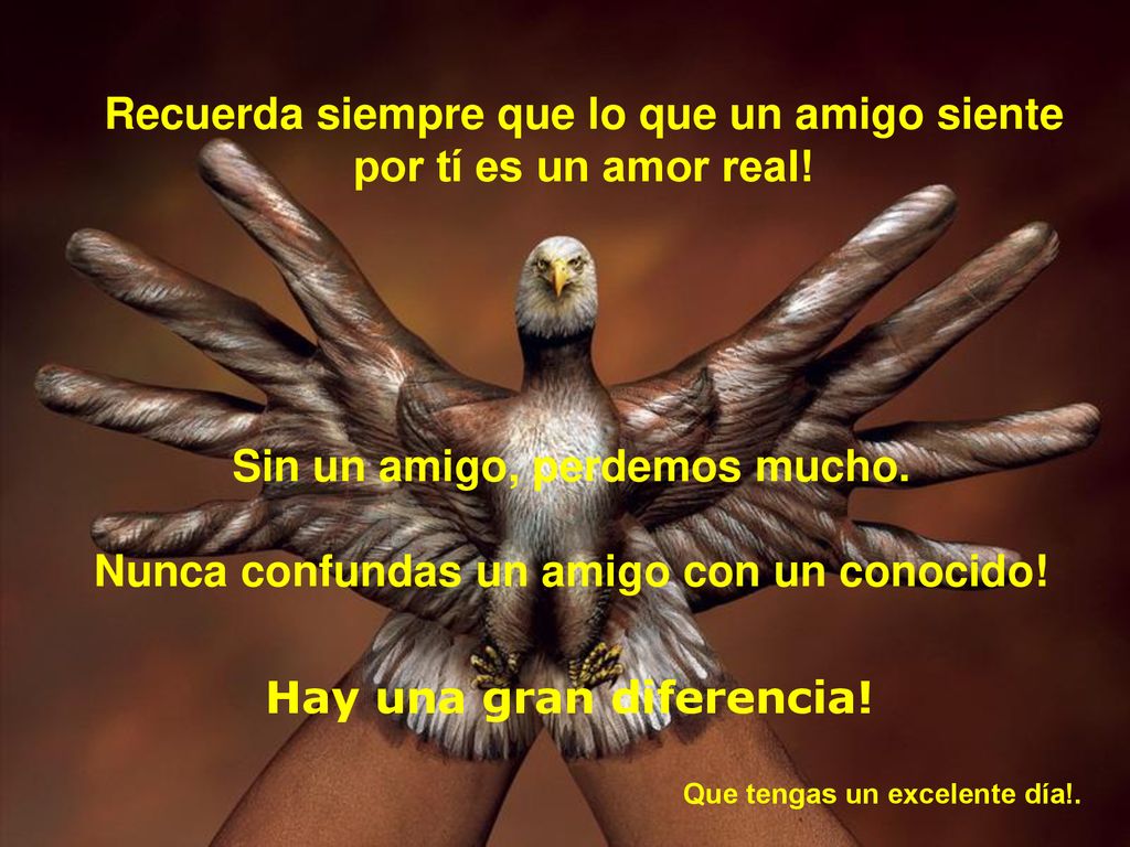 Recuerda siempre que lo que un amigo siente por tí es un amor real!
