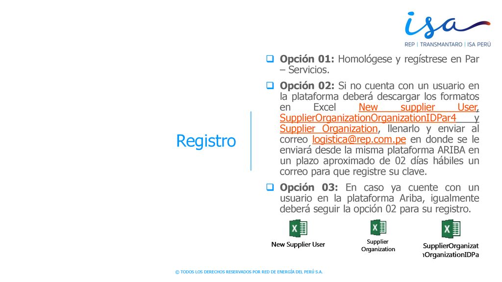 Registro Opción 01: Homológese y regístrese en Par – Servicios.