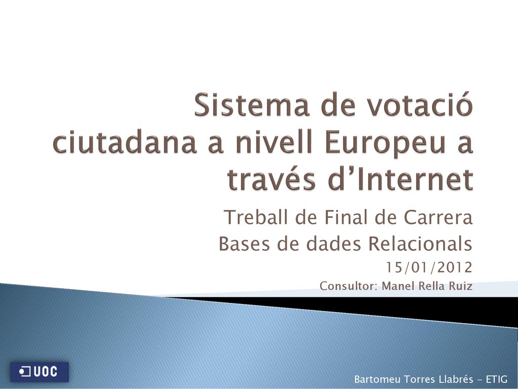 Sistema de votació ciutadana a nivell Europeu a través d’Internet