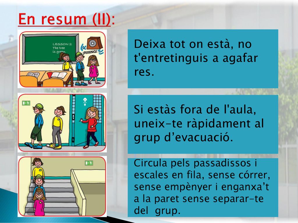 En resum (II): Deixa tot on està, no t entretinguis a agafar res.
