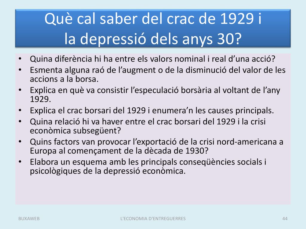 Què cal saber del crac de 1929 i la depressió dels anys 30