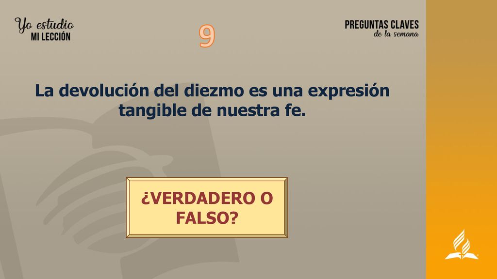 La devolución del diezmo es una expresión tangible de nuestra fe.