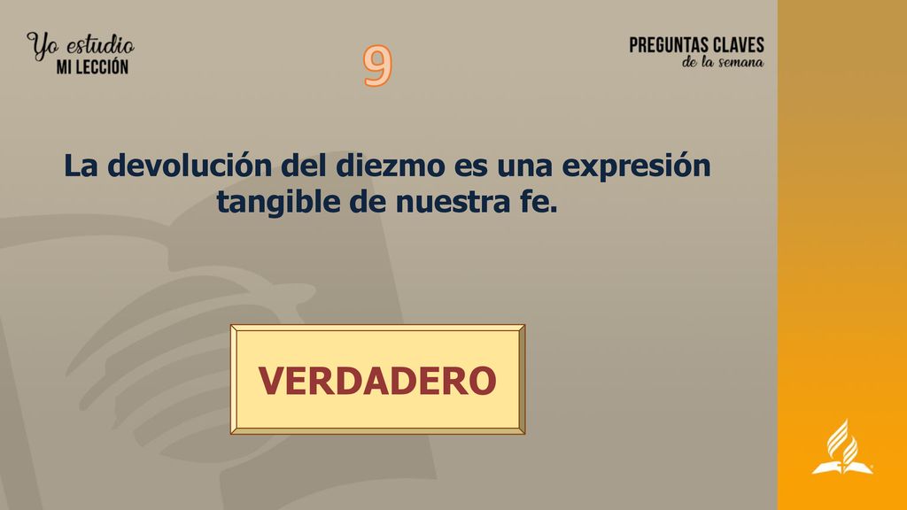 La devolución del diezmo es una expresión tangible de nuestra fe.