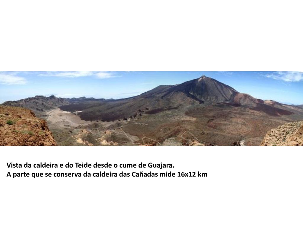 Vista da caldeira e do Teide desde o cume de Guajara.
