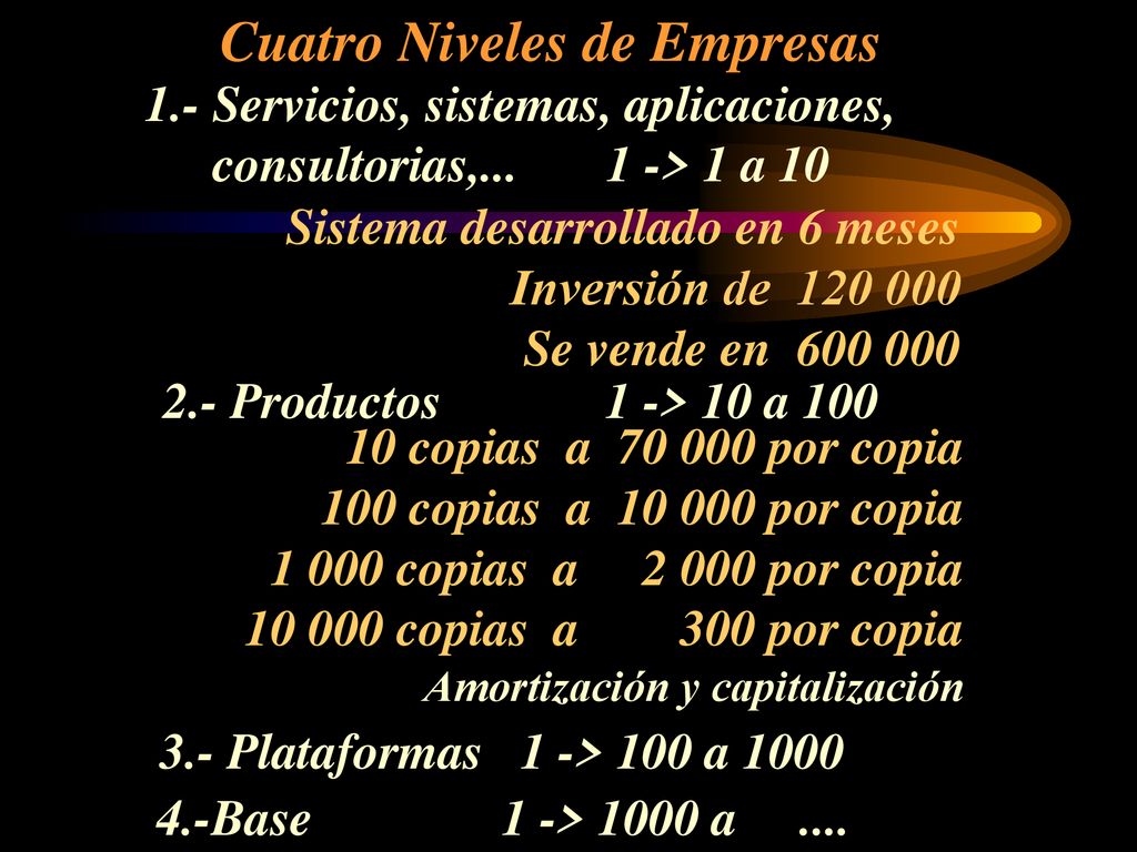 1.- Servicios, sistemas, aplicaciones, consultorias, > 1 a 10
