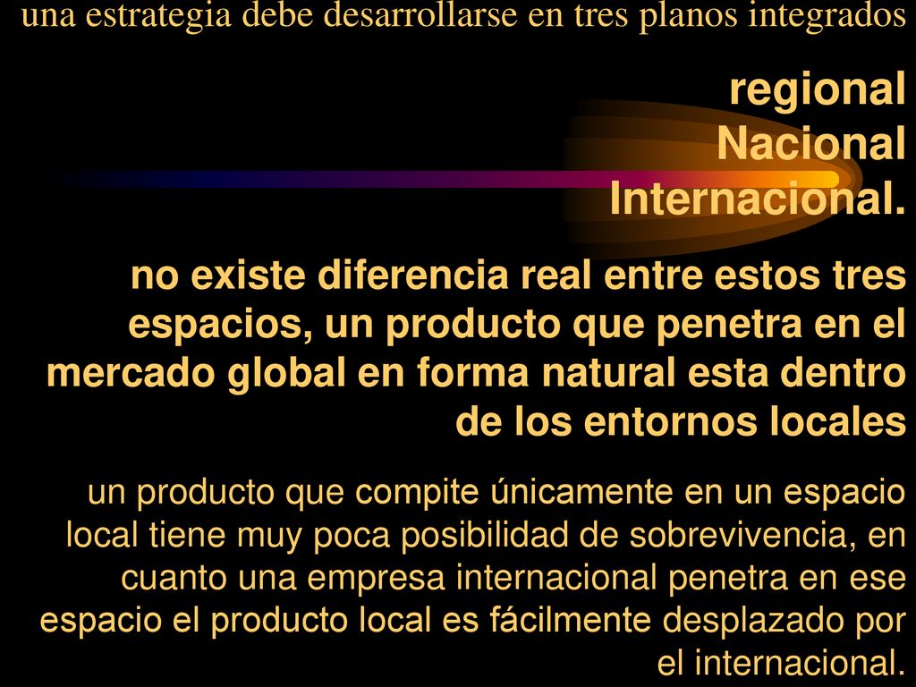 GLOBALIZACIÓN INTEGRAL una estrategia debe desarrollarse en tres planos integrados regional Nacional Internacional.