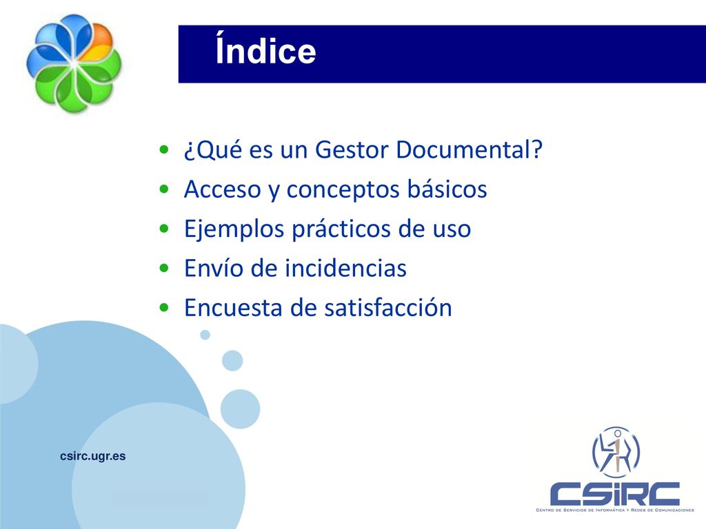 Índice ¿Qué es un Gestor Documental Acceso y conceptos básicos