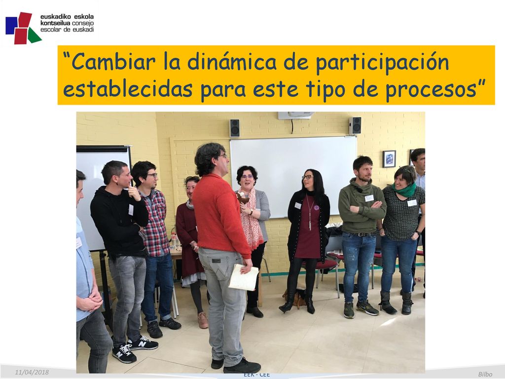 Cambiar la dinámica de participación establecidas para este tipo de procesos