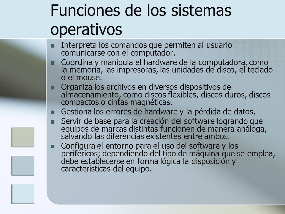 Funciones de los sistemas operativos