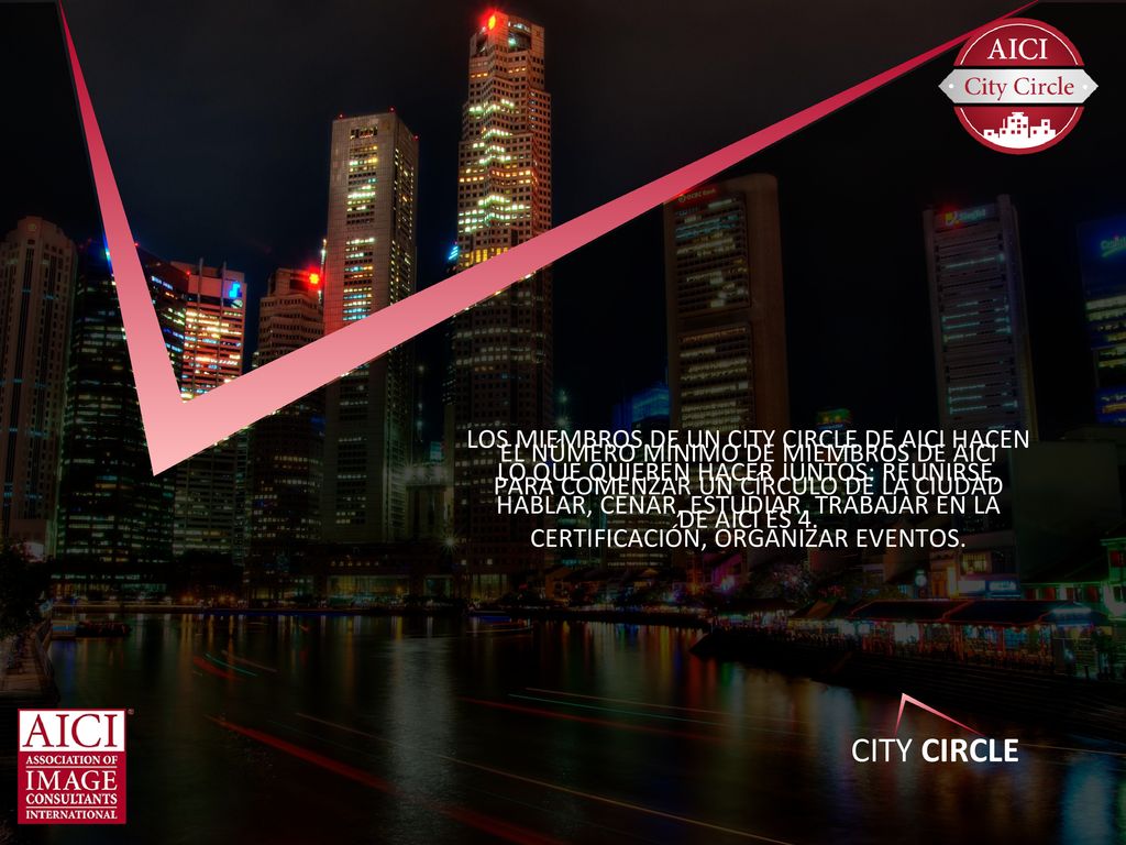 Los miembros de un City Circle de AICI hacen lo que quieren hacer juntos: reunirse, hablar, cenar, estudiar, trabajar en la certificación, organizar eventos.