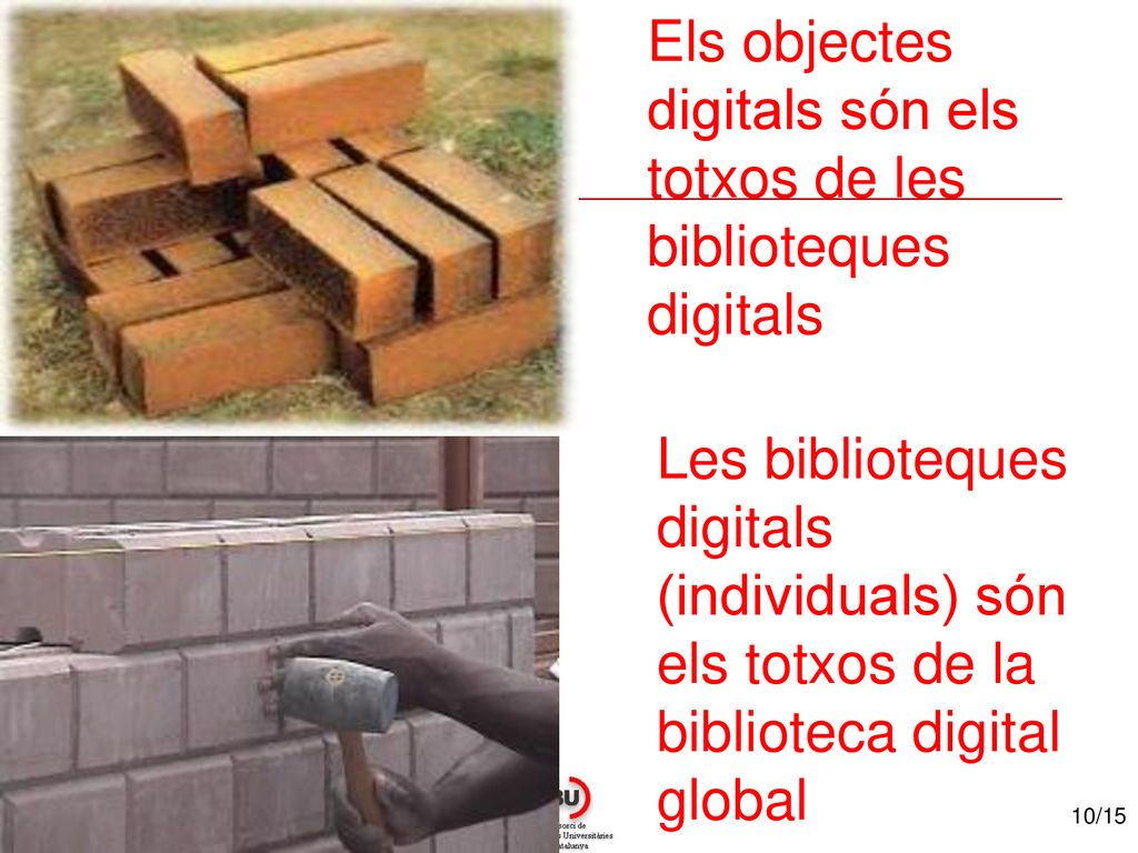 Els objectes digitals són els totxos de les biblioteques digitals
