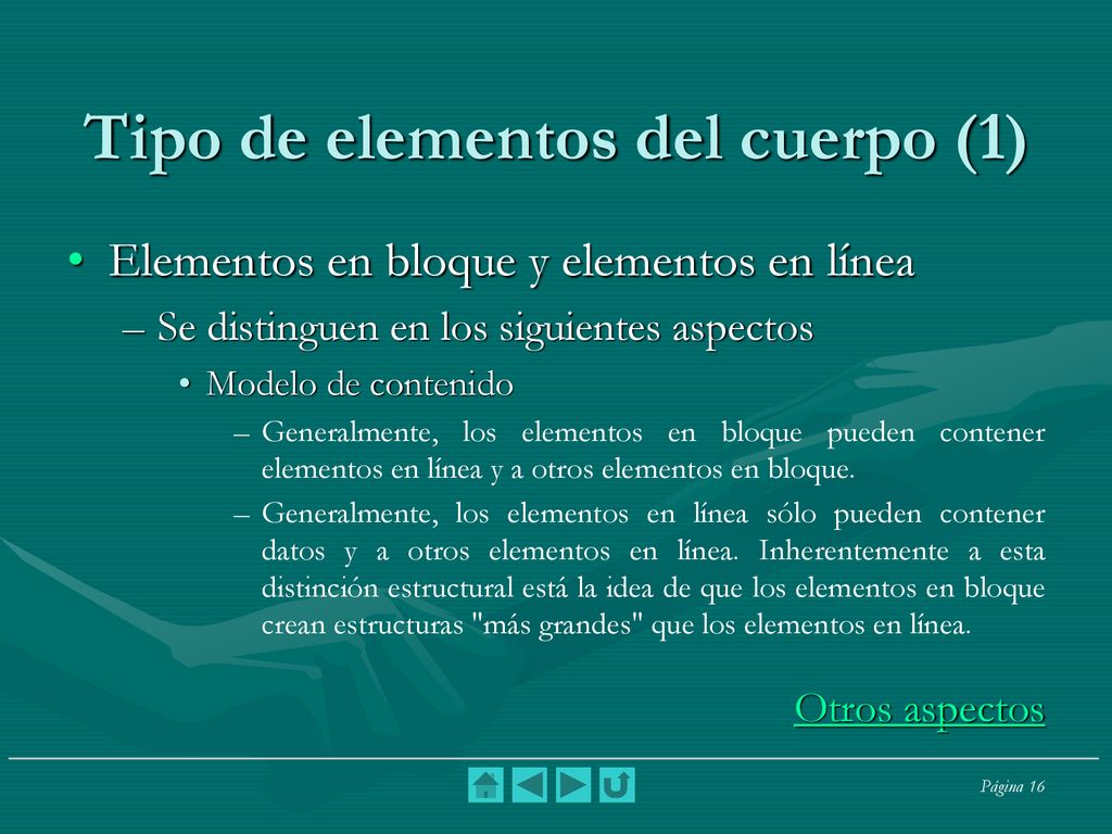 Tipo de elementos del cuerpo (1)
