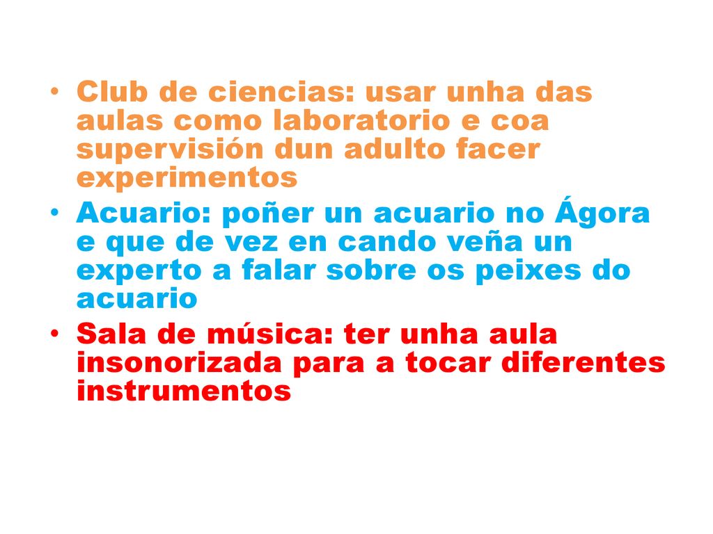 Club de ciencias: usar unha das aulas como laboratorio e coa supervisión dun adulto facer experimentos