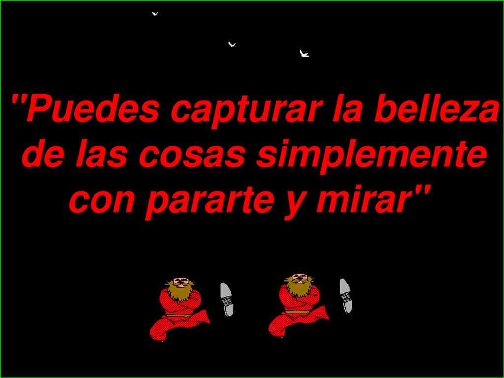 Puedes capturar la belleza de las cosas simplemente con pararte y mirar