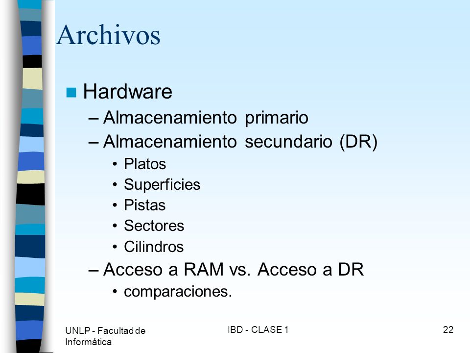Archivos Hardware Almacenamiento primario