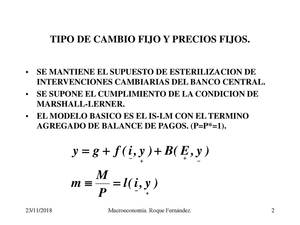 TIPO DE CAMBIO FIJO Y PRECIOS FIJOS.