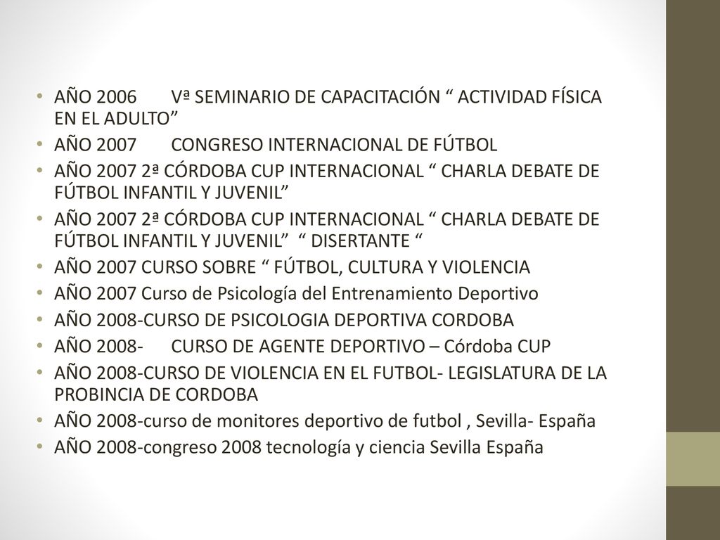 AÑO 2006 Vª SEMINARIO DE CAPACITACIÓN ACTIVIDAD FÍSICA EN EL ADULTO