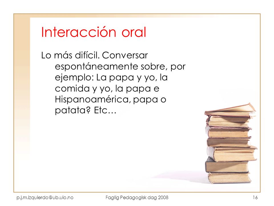 Interacción oral