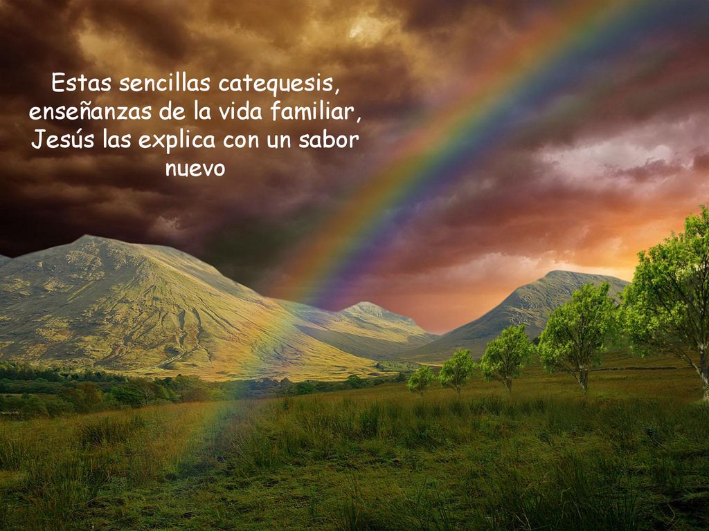 Estas sencillas catequesis, enseñanzas de la vida familiar, Jesús las explica con un sabor nuevo