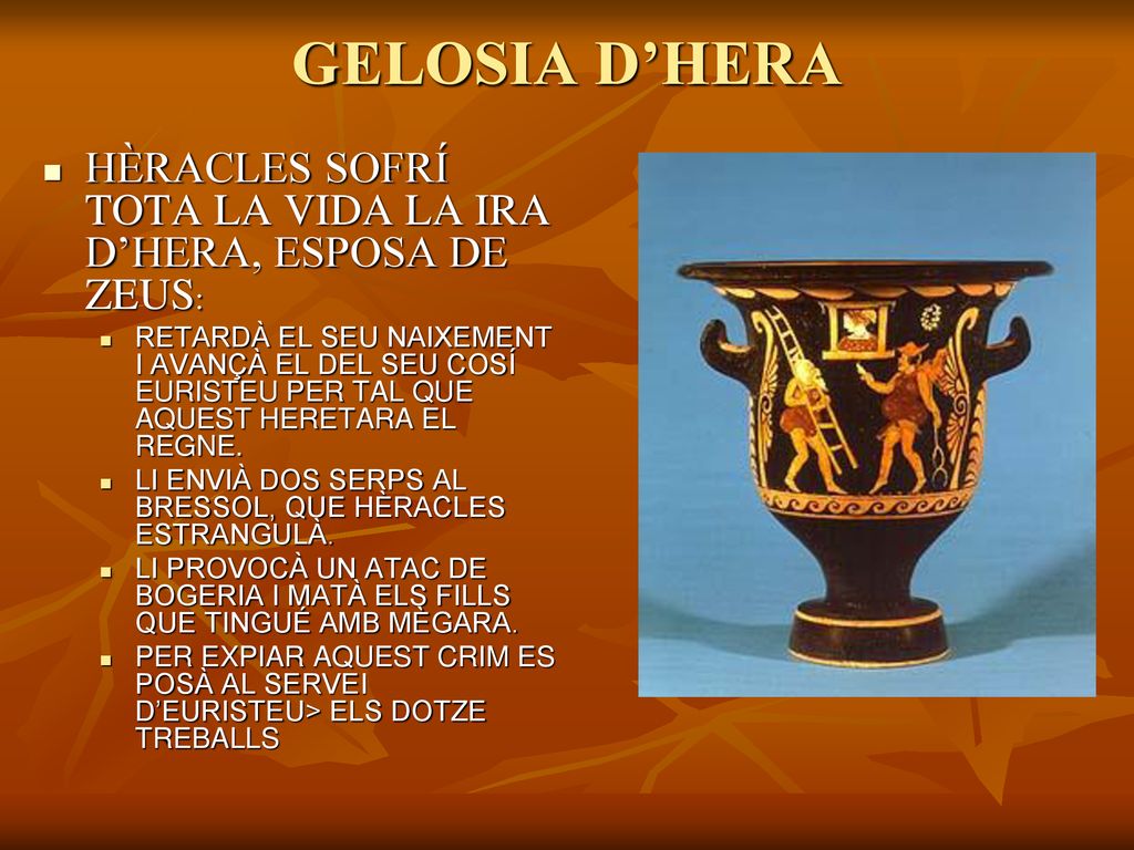 GELOSIA D’HERA HÈRACLES SOFRÍ TOTA LA VIDA LA IRA D’HERA, ESPOSA DE ZEUS: