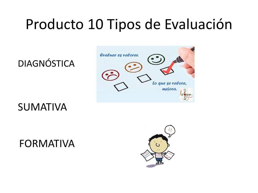 Producto 10 Tipos de Evaluación