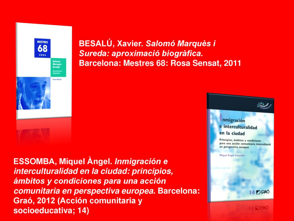 bvfdsx BESALÚ, Xavier. Salomó Marquès i Sureda: aproximació biogràfica. Barcelona: Mestres 68: Rosa Sensat,