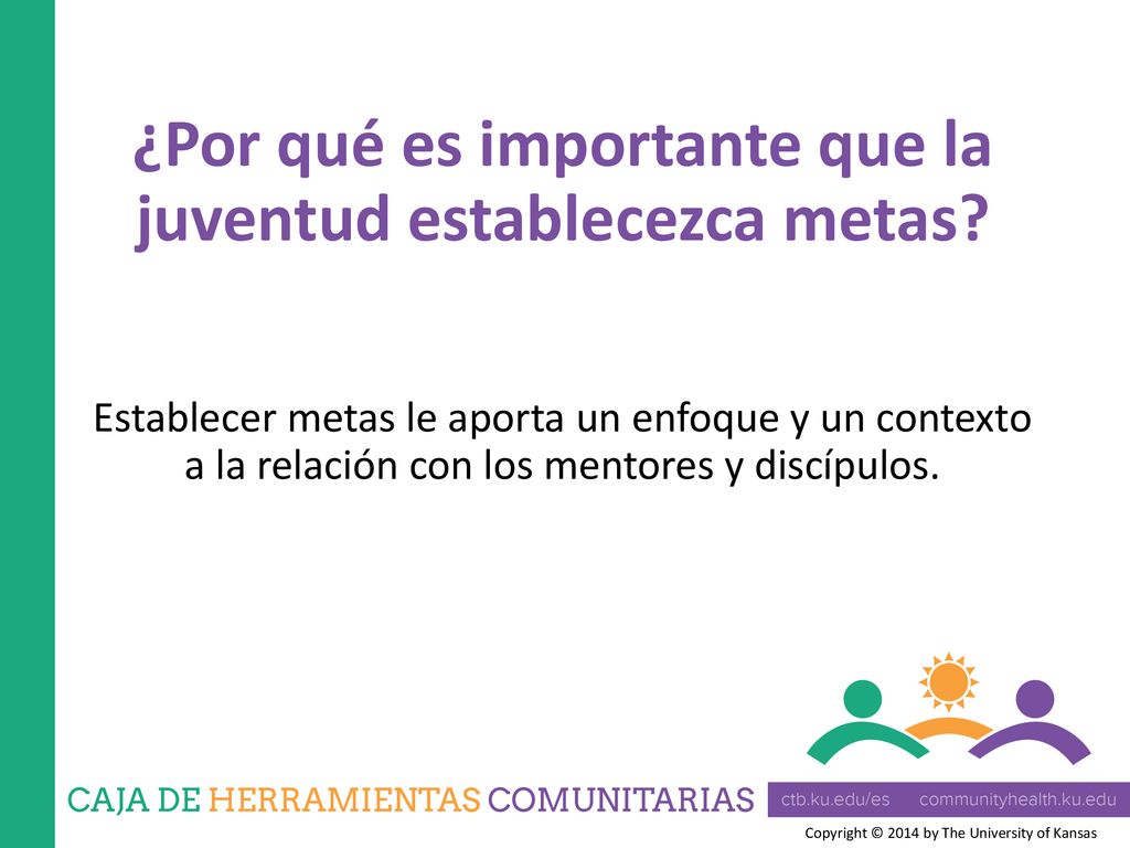 ¿Por qué es importante que la juventud establecezca metas