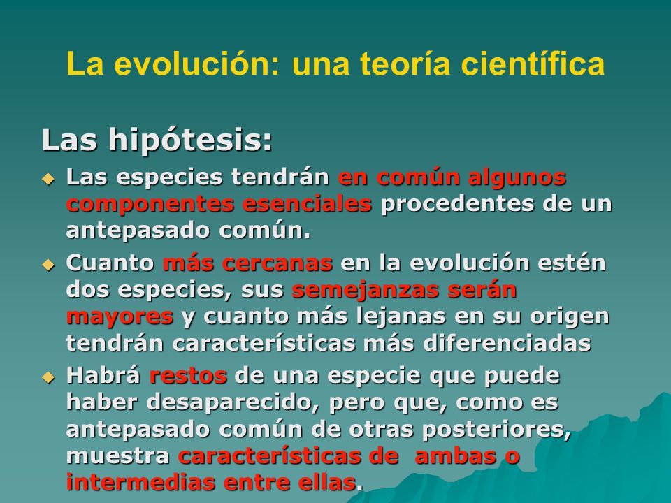 La evolución: una teoría científica
