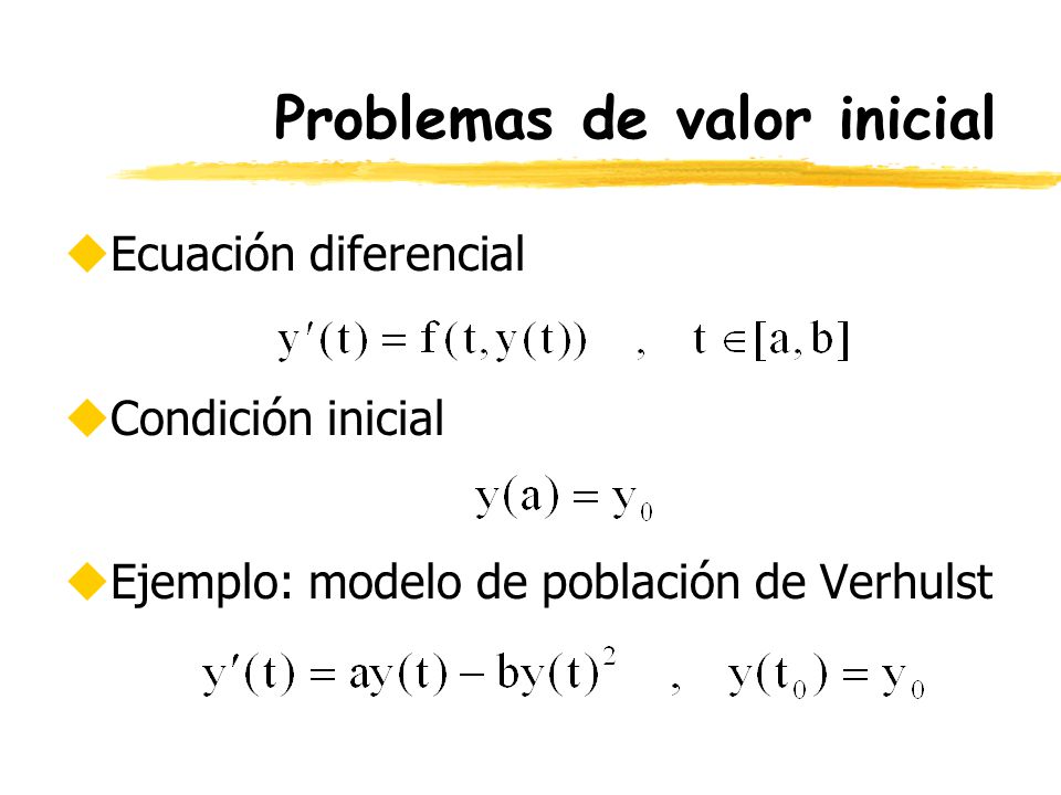 Problemas de valor inicial
