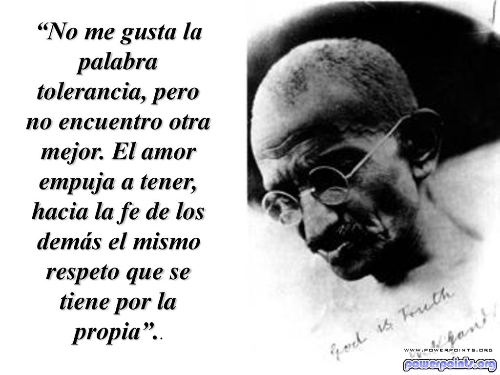 No me gusta la palabra tolerancia, pero no encuentro otra mejor