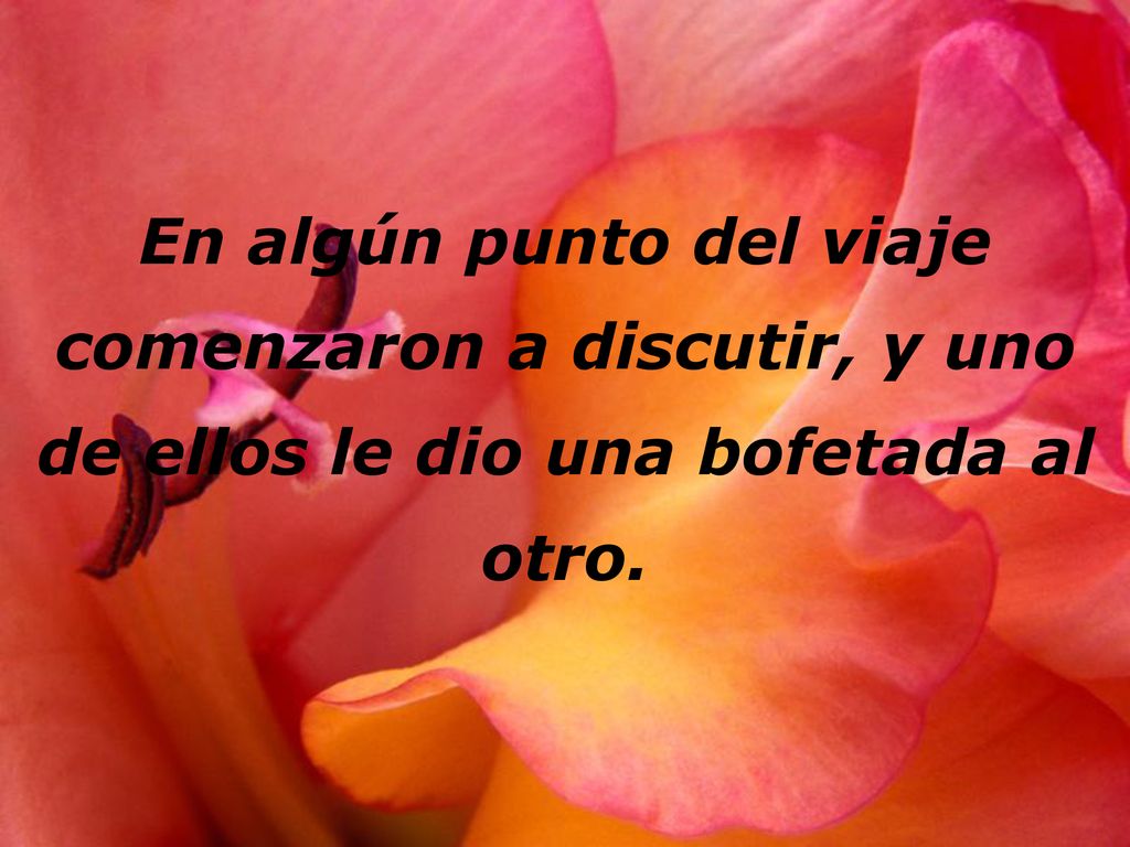 En algún punto del viaje comenzaron a discutir, y uno de ellos le dio una bofetada al otro.