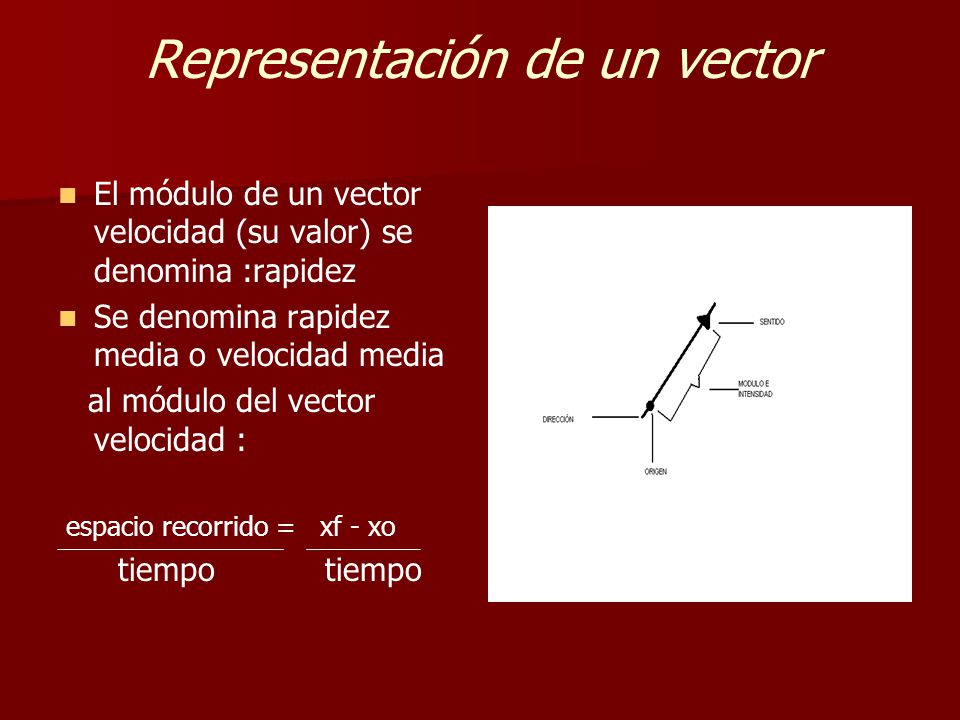 Representación de un vector