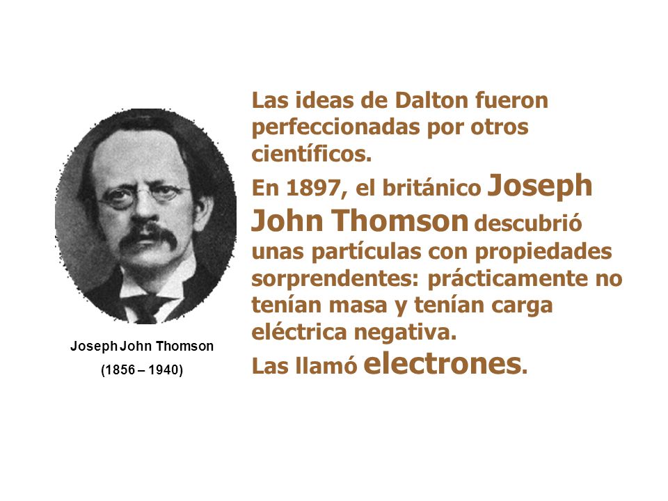 Las ideas de Dalton fueron perfeccionadas por otros científicos.