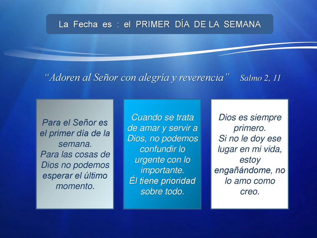 Adoren al Señor con alegría y reverencia Salmo 2, 11