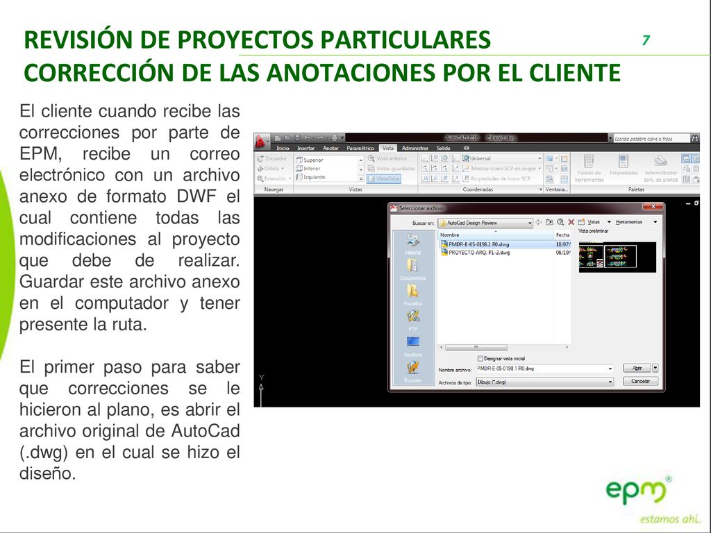 REVISIÓN DE PROYECTOS PARTICULARES CORRECCIÓN DE LAS ANOTACIONES POR EL CLIENTE