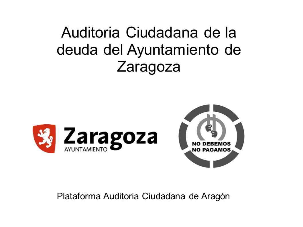 Auditoria Ciudadana de la deuda del Ayuntamiento de Zaragoza