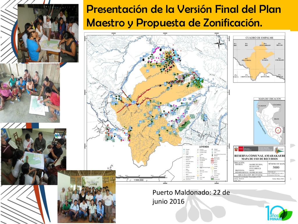 Presentación de la Versión Final del Plan Maestro y Propuesta de Zonificación.