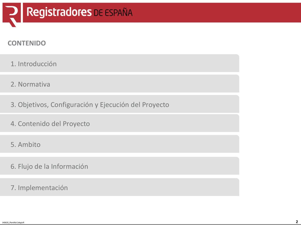 CONTENIDO 1. Introducción. 2. Normativa. 3. Objetivos, Configuración y Ejecución del Proyecto. 4. Contenido del Proyecto.