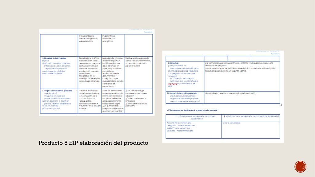 Producto 8 EIP elaboración del producto