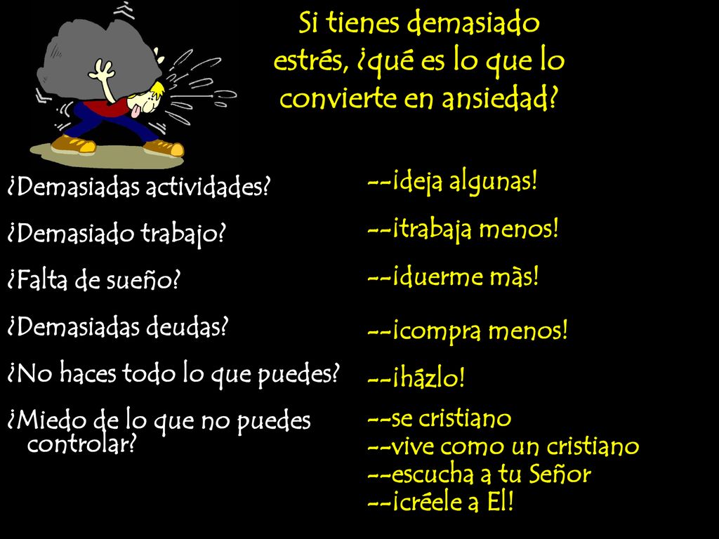 Si tienes demasiado estrés, ¿qué es lo que lo convierte en ansiedad